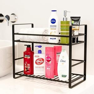 Estante de Metal de Dos Niveles para Especias, Diseño Minimalista para Cocina, Tipo Vertical Resistente, No Plegable - Product Image 4