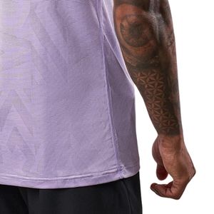 Camiseta deportiva con estampado gráfico de color morado claro para hombre, cuello redondo, manga corta, atlética, para gimnasio, entrenamiento, ropa deportiva informal, Activewe - Product Image 2