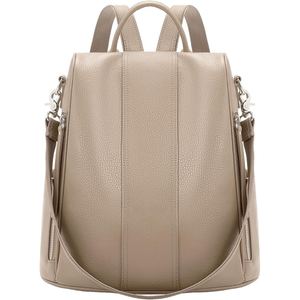 Genuine Goat Leather <b>Backpack</b> For <b>Women</b> Stylish Casual <b>Travel</b> Office School Bag Lightweight Comfortable Wear - Product Image 6