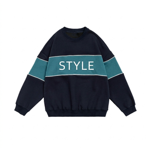 เสื้อสเวตเชิ้ตผู้หญิงทรงโอเวอร์ไซส์ ผ้าโพลีเอสเตอร์/คอตตอน คอเต่า ด้านหน้าบุเทอร์รี่ ดีไซน์สวมใส่สบาย ทรงหลวม ใส่ได้ทุกวัน - Product Image 2