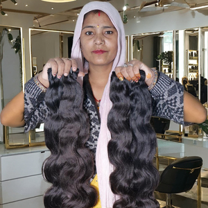 Bundles Bodywave non traités cuticule aligné indien brut vierge temple cheveux humains vendeur en gros pas de nœuds style vague naturelle - Product Image 4