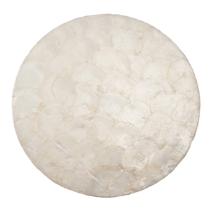 Artisan Shell Table Mat Round MOP Placemat for Boho Home Decor Accessories and Coastal Inspired Dining Set - Product Image 2