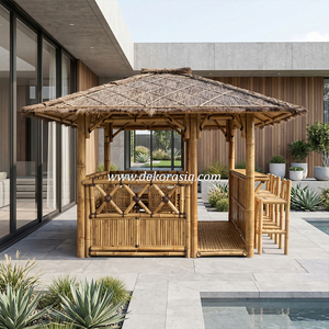 Gazebo de Bambú Ecológico de Diseño Moderno y Barra de Bambú para Uso en Exteriores, Fácil de Montar, Decoración de Jardín Duradera y Natural - Product Image 3