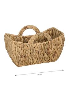 ตะกร้าผักตบชวาพร้อมหูหิ้วแข็งแรง ตะกร้าเก็บของทำมือ ขายส่ง เป็นมิตรกับสิ่งแวดล้อม ผลิตในเวียดนาม - Product Image 6