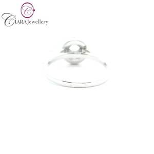 DIRECTO DE FÁBRICA CLÁSICO 18K AU750 HALO ORO BLANCO DIAMANTE NATURAL FORMA REDONDA 0.75CT MONTAJE DE ANILLO - Product Image 3