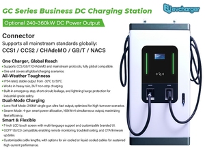 สถานีชาร์จไฟฟ้ากระแสตรงแบบติดตั้งบนพื้น 480kW CCS2 CHAdeMO GBT สีขาว สำหรับรถยนต์ไฟฟ้า byd - Product Image 3