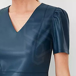 Nouveauté, débardeur en cuir décontracté pour femmes, logo personnalisé, best-seller, col en V, haute qualité, respirant - Product Image 5