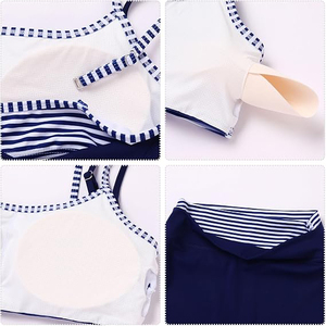 <b>Navy</b> Blue Solid Yoga Set 2 Piece Square Neck Sports Bra High Waist Shorts Contrast Binding Breathable Front Water Resistant - Product Image 6