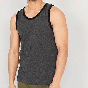 Men's High Quality Sleeveless Tank <b>Top</b> Custom Screen Printing Logo Design Quick Dry Plus Size Sportswear OEM Men Tank <b>Top</b> - Product Image 1