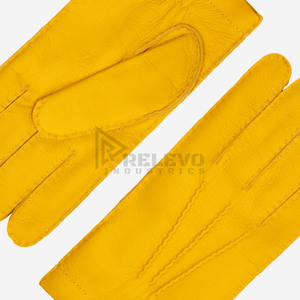 Gants en cuir double face en peau de mouton avec logo personnalisé, faible MOQ, marque privée, ultra chauds, doublure en vraie fourrure, gants d'hiver pour motards, vente en gros - Product Image 6