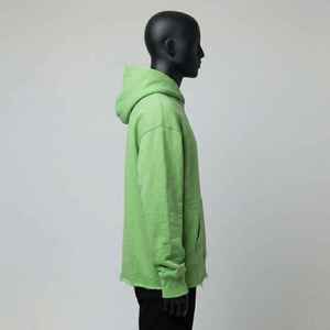 Sweat à capuche décontracté pour homme grande taille, léger, à manches courtes, pour l'été, modèle pull-over uni et minimaliste - Product Image 3