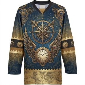 Maillot de hockey sur glace personnalisé avec design sublimé, tissu respirant pour l'entraînement et la compétition des équipes - Product Image 5