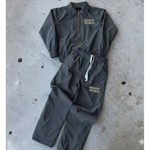 Chaqueta Cortavientos Personalizada de Alta Calidad al por Mayor, Conjuntos Deportivos para Hombre, Chaqueta con Cierre de Cremallera de Dos Piezas, Conjunto de Ropa Impermeable de Nailon para Niños - Product Image 5