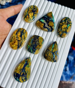 Hermoso Cabujón de Azurita 100% Natural, Grado AAA, Gema Suelta, Excelente Accesorio de Joyería para la Fabricación de Colgantes y Anillos - Product Image 2