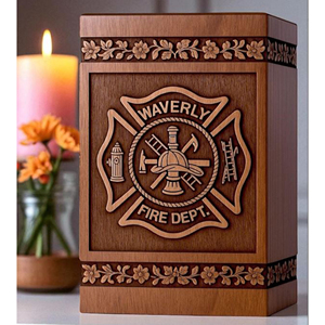 Handcrafted Wooden Cremation Urn with Bird Carving | Personalized Memorial Memorial Keepsake by AYAANS - Product Image 2