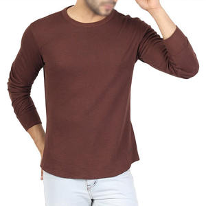 Camiseta de Punto de Manga Larga para Hombre al por Mayor, Logotipo Personalizado, Color Sólido, Buena Calidad, 100% Algodón, Estilo Casual, Fabricante OEM ODM - Product Image 6