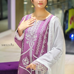 Ensemble shalwar kameez pakistanais pour femmes, en coton, kurta pyjama, tenue traditionnelle pakistanaise, shalwar kameez personnalisé avec dupatta - Product Image 2