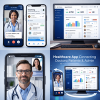 Desarrollo de Aplicaciones Móviles para el Cuidado de la Salud Avanzado, Conectividad Médico-Paciente, Panel de Control de Administración, Versión Internet, Compatible con Linux/MAC