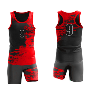 Custom Wrestling <b>Singlet</b> Set <b>Men</b> Sublimation Wrestling Uniform Breathable Sportswear OEM Manufacturer - Product Image 5