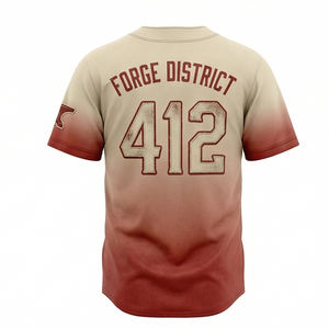 Camiseta de béisbol vintage estilo urbano, degradado, ropa deportiva transpirable, uniforme de equipo, moda USA Europa, MALUZA INDUSTRIES - Product Image 3