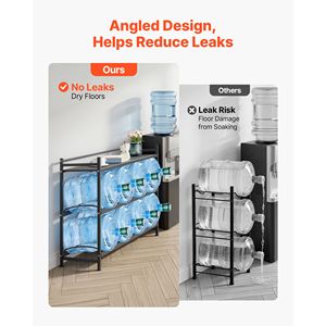Heavy Duty 3 Tier 4 Row <b>Water</b> Jug <b>Holder</b> for 8 <b>Bottles</b> Metal & PC 5 Gallon <b>Bottle</b> Rack Organizer - Product Image 4
