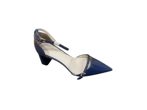 Escarpins slingback en cuir verni à bout carré, talon bloc, bride à boucle, rouges, talons hauts, tendance mode toutes saisons - Product Image 6