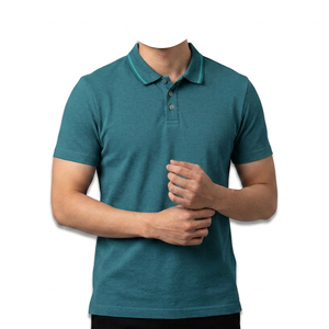 Camisa de Manga Corta para Hombre 2026, Algodón Piqué, Transpirable, Corte Casual, Largo Regular, Diseño con Botones, Logotipo Tejido en la Parte Delantera - Product Image 1