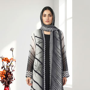 Abaya légère de créateur, châle assorti, cardigan ouvert arabe, vêtements de mode islamique modeste pour femmes, pour l'Aïd et le Ramadan - Product Image 3