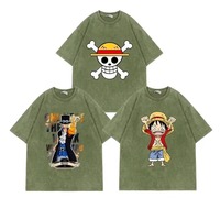 32 Estilos de Camisetas de Manga Corta de Anime Unisex de Buena Calidad, Tejidas, con Personajes de Monkey D. Luffy, Roronoa Zoro, Sanji, Saber, Ace, para Cosplay