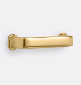 Poignées de meuble et de placard en laiton massif avec finition dorée, quincaillerie de tiroir de cuisine moderne, durables et personnalisables - Product Image 2