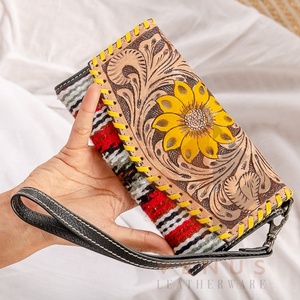 OEM cuero genuino diseñador hombres señoras embrague carteras Id tarjetero monedero para mujeres al por mayor - Product Image 1