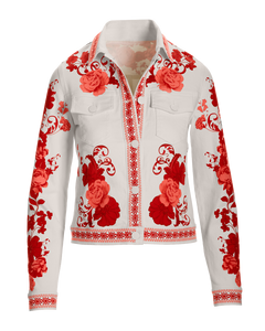 Veste en jean noire délavée sur mesure pour homme, de haute qualité, avec rivets vintage, broderie, poche ornée de strass et motif imprimé au dos, collection automne - Product Image 1