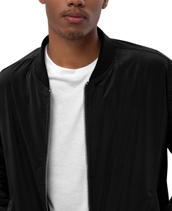 <b>Men's</b> Black Waterproof Breathable Bomber <b>Jacket</b> Zipper Closure Stand Collar Polyester/Cotton Blend High Street Style Winter - Product Image 2
