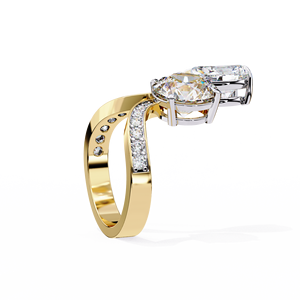 Anillo de Compromiso Clásico con Diamante Cultivado en Laboratorio de 3 Quilates, Corte Pera, Oro de 10k, 14k, 18k, Certificado IGI, Diamante VS DEF para Aniversario o Boda - Product Image 6