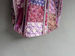 Bohemian Cotton Tote <b>Bag</b> <b>Red</b> Floral Pattern Striped Handles Open Top Shopping <b>Bag</b> <b>GIFT</b> FOR HER - Product Image 3
