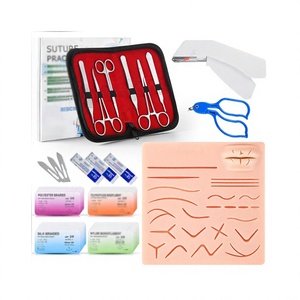 Almohadilla de Silicona Grande para Práctica de Sutura con Juego de Herramientas para Estudiantes de Medicina, Residentes y Médicos en Práctica, de REEAX ENTERPRISES - Product Image 1