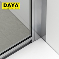 Cabine de douche autoportante pour salle de bain 6mm/8mm Porte en verre trempé de haute qualité Porte de douche de sécurité