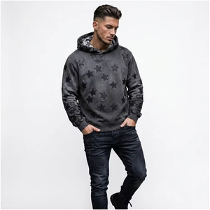 Sweat à capuche d'automne de luxe en molleton 100% coton épais, coupe décontractée, effet délavé vintage, avec logo personnalisé OEM imprimé et finition usée par lavage à l'acide - Product Image 3