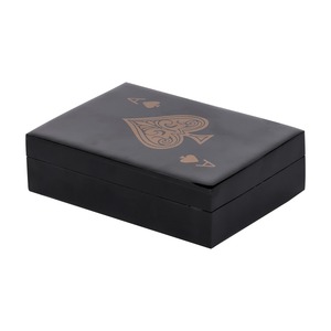 Caja de Almacenamiento Decorativa Moderna de Resina para Cartas de Póker, Caja con Diseño de As de Espadas, Acabado Brillante para Organización y Exhibición - Product Image 1