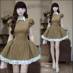 ชุดเดรสแม็กซี่หรูหรามีสไตล์สำหรับผู้หญิงแขนสั้นเรียบง่ายสำหรับผ้าไหมสวมใส่สบายสบายแบบทางการสำหรับงานต่างๆ - Product Image 5