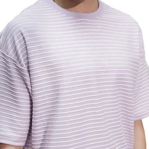 100% Cotton Men's Casual Short-Sleeve Boxy Fit T-Shirts High Quality Custom Hip Hop Style Breathable Plus Size Printed T-Shirts - Product Image 5