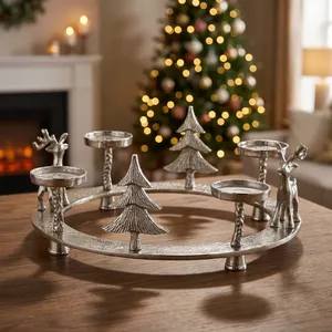 <b>Christmas</b> <b>Tree</b> Candlestick Holder Decorative <b>Christmas</b> <b>Tree</b> <b>Candle</b> Stand Festive Table Centerpiece Holiday Home Decor Gift Whole - Product Image 2
