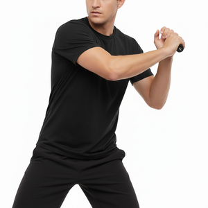 T-shirt à manches courtes en maille personnalisé pour hommes, prix de gros d'usine, bonne qualité, idéal pour la gym, le sport, le jogging et l'entraînement - Product Image 4