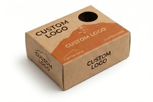 Custom Logo Kraft <b>Paper</b> Rigid Box Rectangle Shape Recyclable Hot Stamping Gift Craft Packaging - Product Image 2