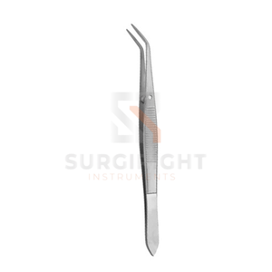 Angled Perry Dressing <b>Pliers</b> 5in Serrated Dental Dressing Instrument Stainless Steel CE Certified Class I MOL Safety Surgical - Product Image 1