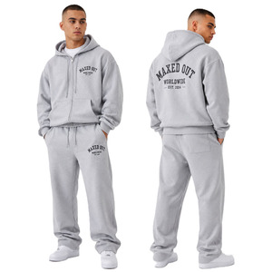 Vente en gros de sweats à capuche et ensembles de jogging pour hommes de qualité supérieure, personnalisés avec impression sérigraphique, en coton haute densité, fermeture éclair, fabricant en gros ODM - Product Image 1
