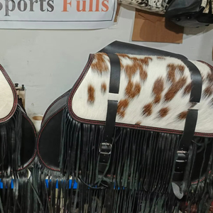 Alforjas de Cuero Plegables para Motocicleta, Impermeables, con Cuero Dividido y Correa Ajustable Extraíble - Product Image 3