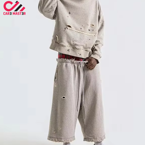 Conjunto de Sudadera con Capucha y Pantalones Deportivos de Primera Calidad, Estilo Desgastado, de Alta Demanda, para Hombre - Product Image 2