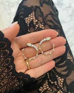 Pendientes de Aro Abiertos con Piedra Amarilla de Corte Pera y Diamante Redondo Cultivado en Laboratorio, Modernos, Gruesos y Grandes, Tipo Huggies, Directo de Fabricante, Oro Sólido de 14K - Product Image 4
