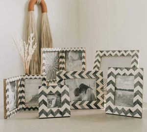 Cadre photo en résine fait main, forme personnalisée, peint à la main, blanc et rose, décoration d'intérieur, cadeau d'affaires FAIZA CRAFT FC-1478 - Product Image 6
